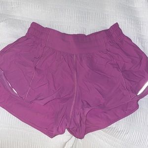 lululemon size 4 Hotty Hot shorts 2.5” regal plum